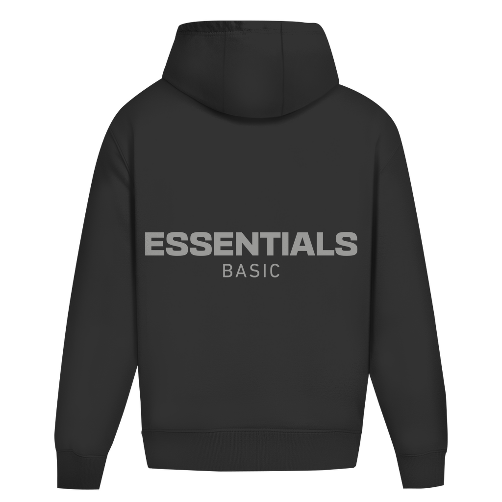 ESSENTIALS OVERSIZE BOXY HOODIE BLACK